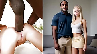 Interracial-Paar wird mit Analsex und großen Brüsten frech